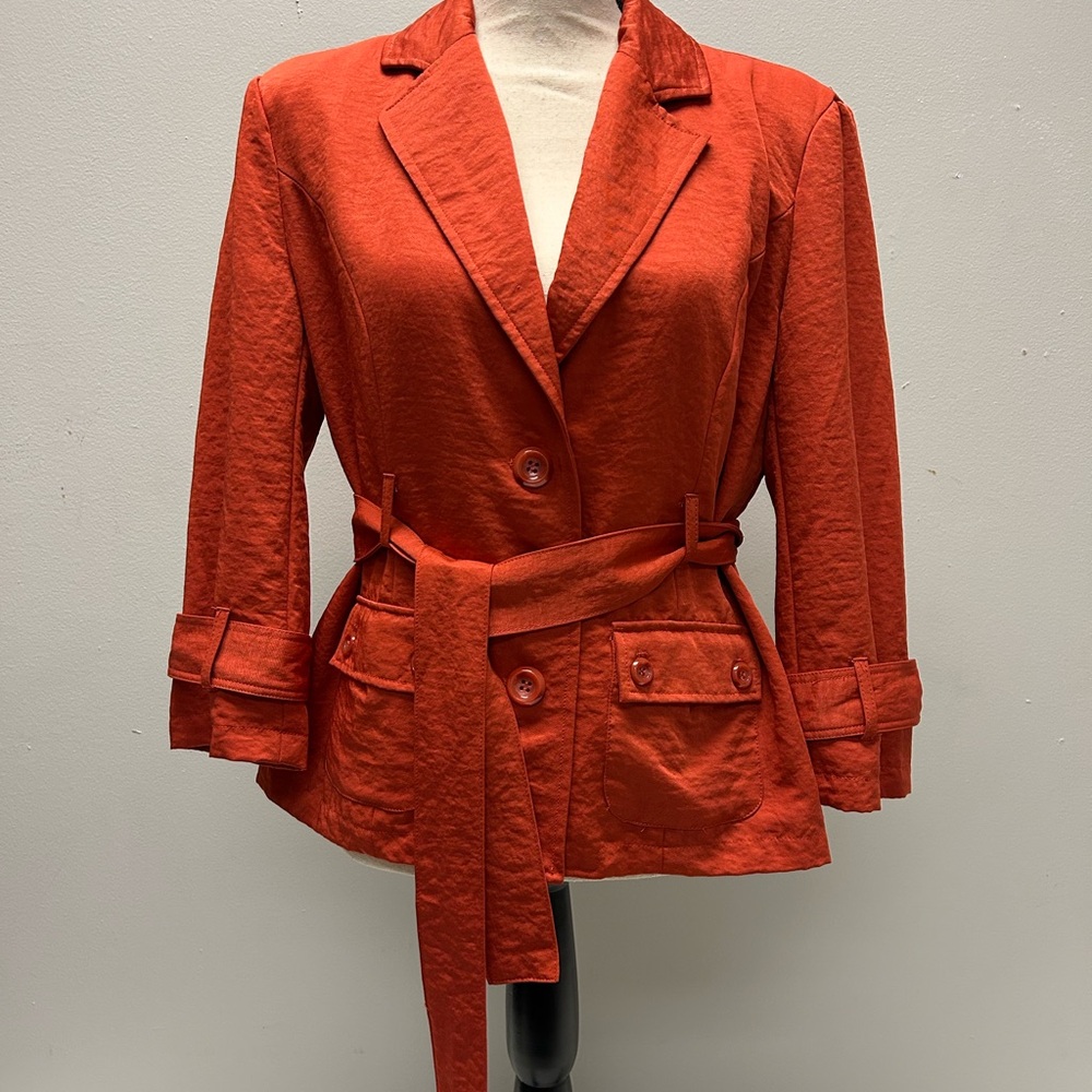 89th & Madison- Rust Belted Blazer